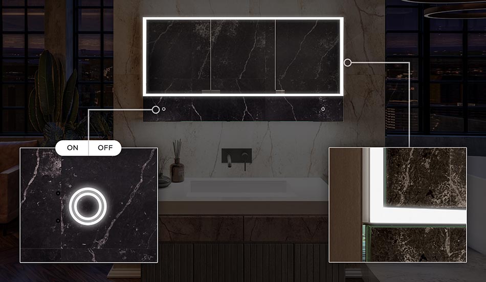 Lily modell – elegáns szekrény világítással és polcokkal | ARTFORMA