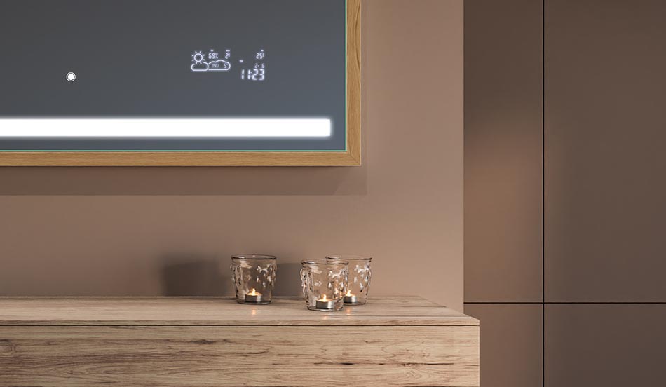 Fekete loft keretű tükör modern és minimalista fürdőszobákhoz | ARTFORMA