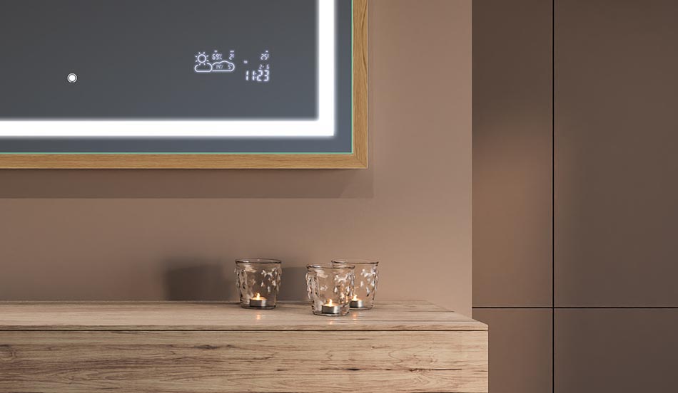 Fekete loft keretű tükör modern és minimalista fürdőszobákhoz | ARTFORMA