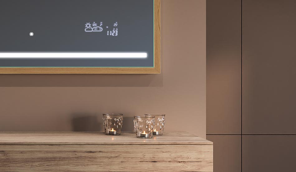 Fekete loft keretű tükör modern és minimalista fürdőszobákhoz | ARTFORMA