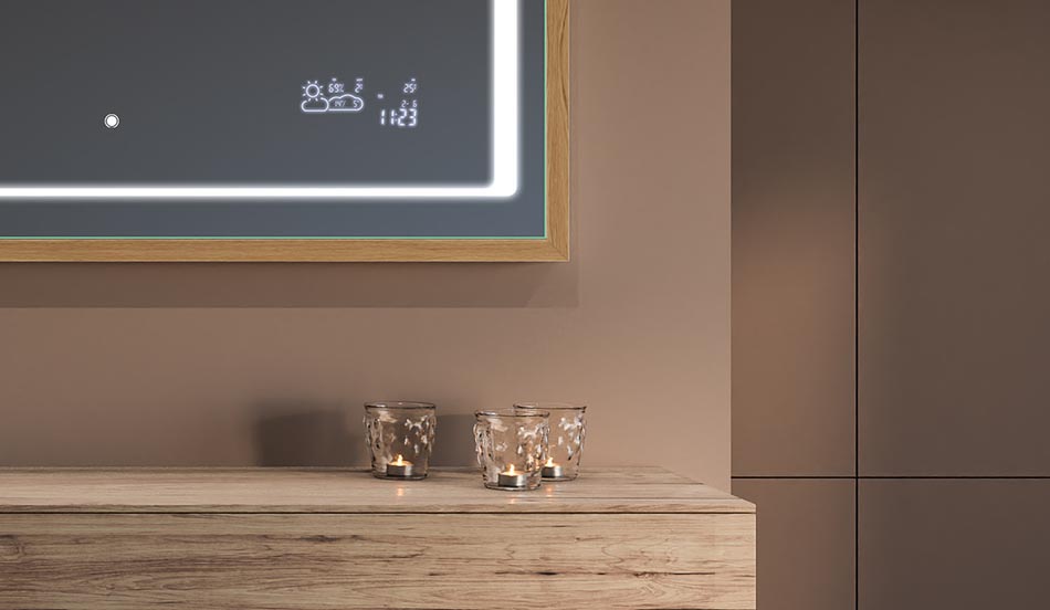 Fekete loft keretű tükör modern és minimalista fürdőszobákhoz | ARTFORMA