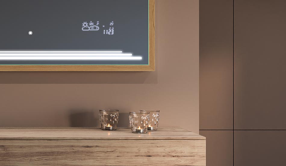 Fekete loft keretű tükör modern és minimalista fürdőszobákhoz | ARTFORMA