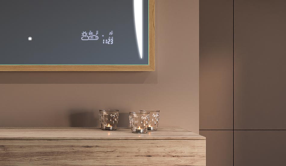 Fekete loft keretű tükör modern és minimalista fürdőszobákhoz | ARTFORMA