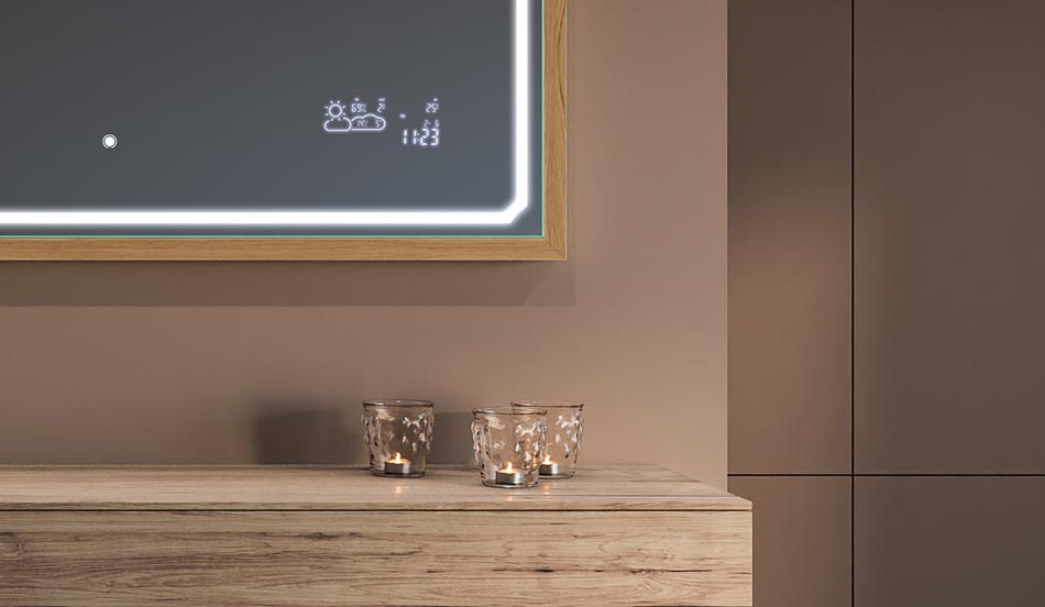 Fekete loft keretű tükör modern és minimalista fürdőszobákhoz | ARTFORMA