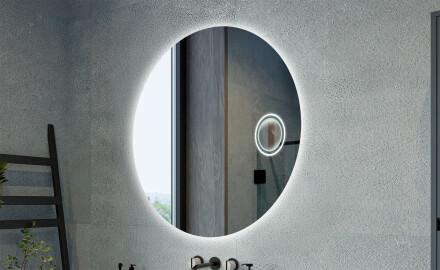 Kerek klasszikus tükrök világítással