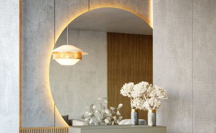 Negyedkör alakú tükrök