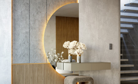 Félkör alakú tükrök