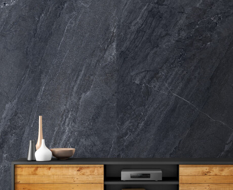Mázas padlólap, 120x280 cm, antracit színű, kőhatású, matt felületű, A4H1137 Agathos Anthracite