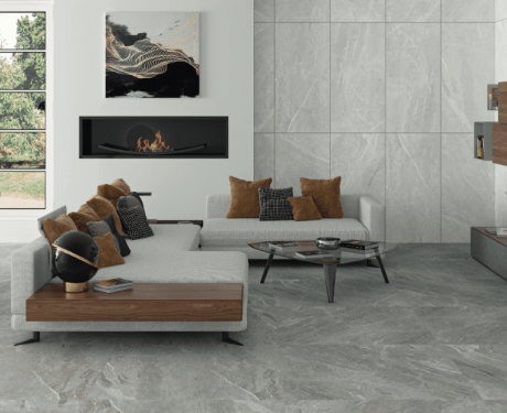 Mázas padlólap, 60x120 cm, világosszürke, matt, rektifikált, A4H125 Materia Pearl