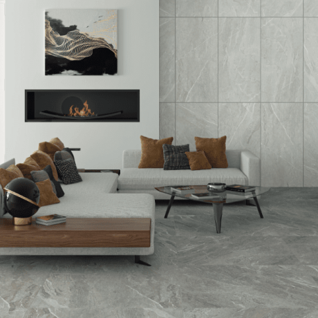 Mázas padlólap, 60x120 cm, világosszürke, matt, rektifikált, A4H125 Materia Pearl #1