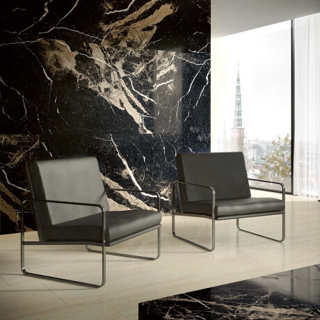 120x270 cm-es, nagyformátumú, matt fekete, arany erezetű, rektifikált greslap A4H196 Pierre Black #3