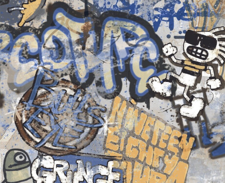 Mázas padlólap, 120x280 cm, matt szürke, rektifikált, A4H248 City Graffiti Grey