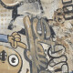 Mázas, nagyformátumú padlólap, 120x280 cm, bézs, matt, rektifikált, A4H255 City Graffiti Beige #7