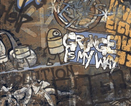 Mázas, nagyformátumú padlólap, 120x280 cm, matt, rektifikált, A4H262 City Graffiti Multicolor