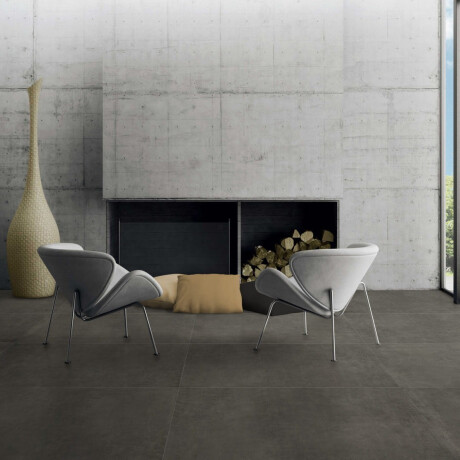 Mázas padlólap, 120x120 cm, sötét szürke matt beton, rektifikált, A4H326 Massive Dimgray #4