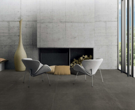Mázas padlólap, 60x120 cm, sötét szürke beton, matt, rektifikált, A4H327 Massive Dimgray