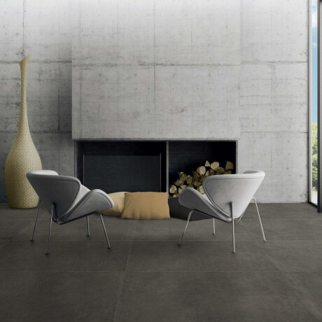 Mázas padlólap, 60x120 cm, sötét szürke beton, matt, rektifikált, A4H327 Massive Dimgray #1