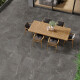 Érdes mintázatú kőporcelán padlólap, 100x100, matt, sötét szürke, A4H507 Volterra Stone #2