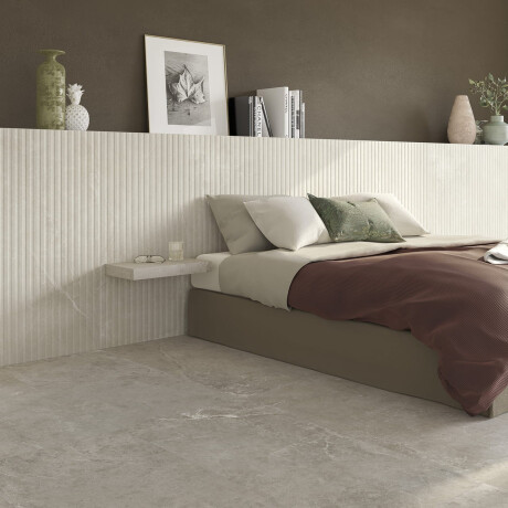 Barázdált padlólap 60x120, világosszürke, matt, A4H510 Rigat-One Ermetica Bianco #1