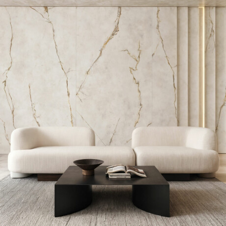 Nagyformátumú 120x280-as márványhatású porcelánlap, meleg árnyalatú erezettel, fényes felülettel, A4H634 Dubai Gold #2