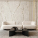 Nagyformátumú 120x280-as márványhatású porcelánlap, meleg árnyalatú erezettel, fényes felülettel, A4H634 Dubai Gold #2