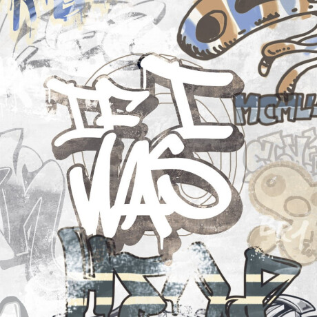 Mázas padlólap, 120x280 cm, matt szürke, rektifikált, A4H640 City Graffiti White #2
