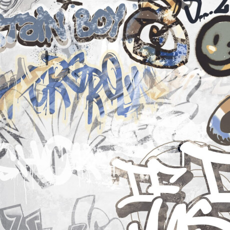 Mázas padlólap, 120x280 cm, matt szürke, rektifikált, A4H640 City Graffiti White #3