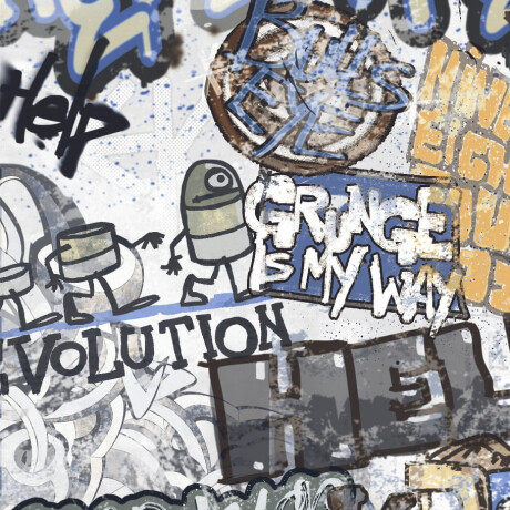 Mázas padlólap, 120x280 cm, matt szürke, rektifikált, A4H640 City Graffiti White #4