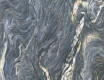 120x280-as nagyméretű, kék márvány mintázatú, világos erezetű, fényes felületű porcelánlap A4H677 Esplosione