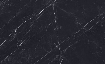 120x280-as nagyméretű, fekete márvány mintázatú, fehér erezetű, matt felületű porcelánlap A4H688 Markina Black