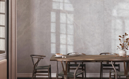 Nagyformátumú 120x280-as márványmintás, erezetes, fényes felületű A4H800 Omani Pearl porcelánlap