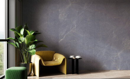 Nagyformátumú 120x280-as márványmintás, erezetes, fényes felületű porcelánlap A4H808 Omani Cool