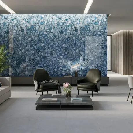 Nagyformátumú porcelánlap 120x280, kék agát, fényes felület, A4H832 Aghatina Azul #3