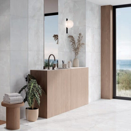Nagyformátumú 120x280-as márványmintás, erezetes, fényes felületű porcelánlap A4H942 Saffire Pearl #4