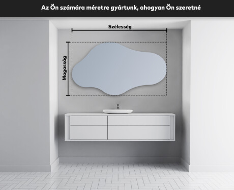 LED Fürdőszobai Tükör Irreguláris Formával C221 #3