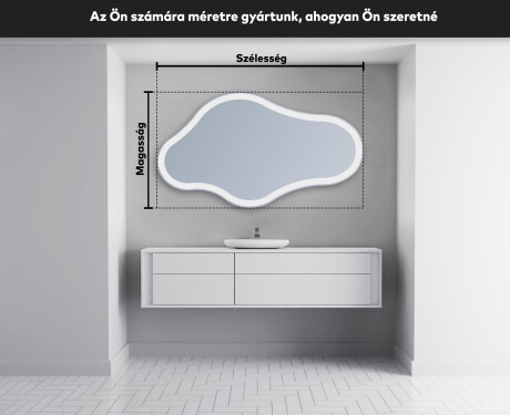 LED Fürdőszobai Tükör Irreguláris Formával C222 #3