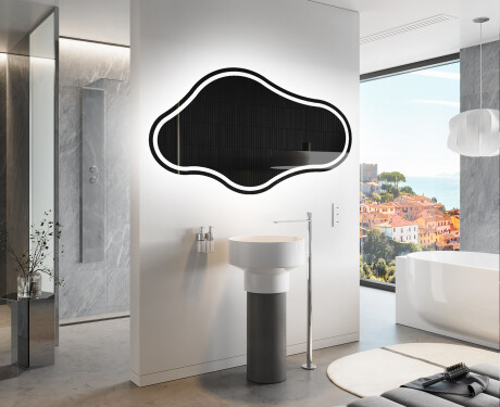 LED Fürdőszobai Tükör Irreguláris Formával C223 #9