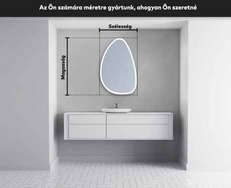 LED Fürdőszobai Tükör Irreguláris Formával B222 #5