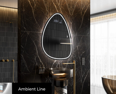 LED Fürdőszobai Tükör Irreguláris Formával B223