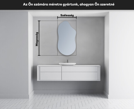 LED Fürdőszobai Tükör Irreguláris Formával F221 #4