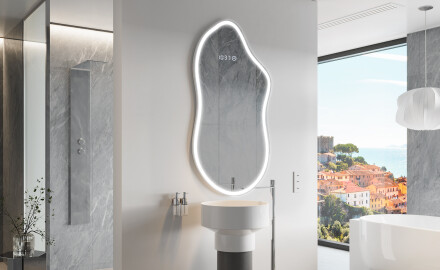 LED Fürdőszobai Tükör Irreguláris Formával F222