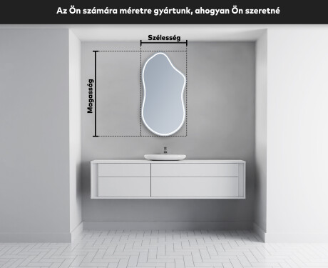 LED Fürdőszobai Tükör Irreguláris Formával F223 #5