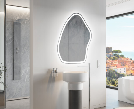 LED Fürdőszobai Tükör Irreguláris Formával G222