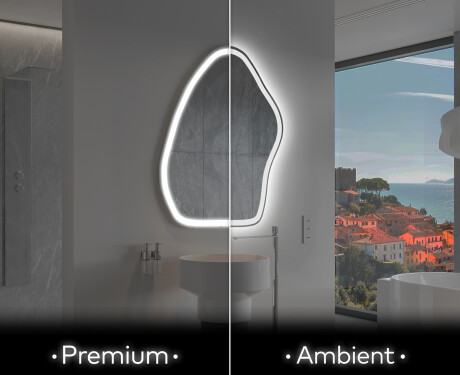 LED Fürdőszobai Tükör Irreguláris Formával G222