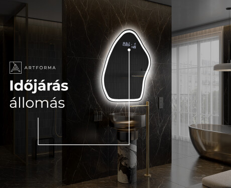 LED Fürdőszobai Tükör Irreguláris Formával G222 #6