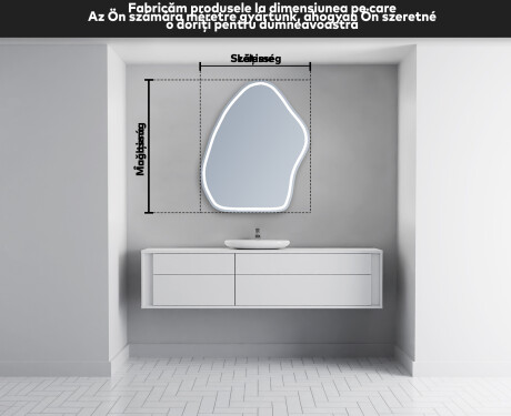 LED Fürdőszobai Tükör Irreguláris Formával G223 #5