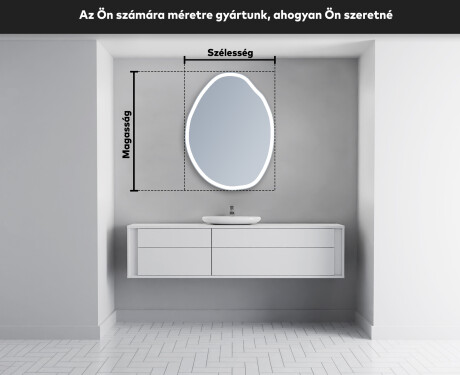LED Fürdőszobai Tükör Irreguláris Formával U222 #4
