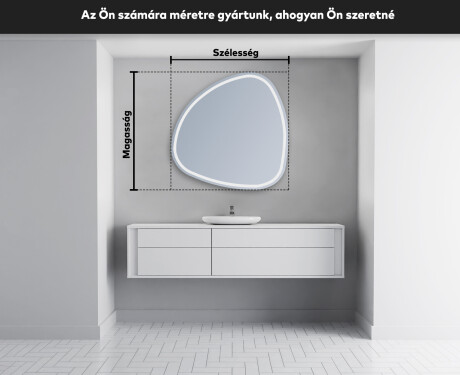 Aszimmetrikus tükör LED világítással J223 #3