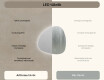 LED Fürdőszobai Tükör Irreguláris Formával 54x54cm hideg LED színnel 7000K, meleg színnel 3000K vagy semleges színnel 4500K #6