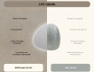 LED Fürdőszobai Tükör Irreguláris Formával 74x74cm hideg LED színnel 7000K, meleg színnel 3000K vagy semleges színnel 4500K #6
